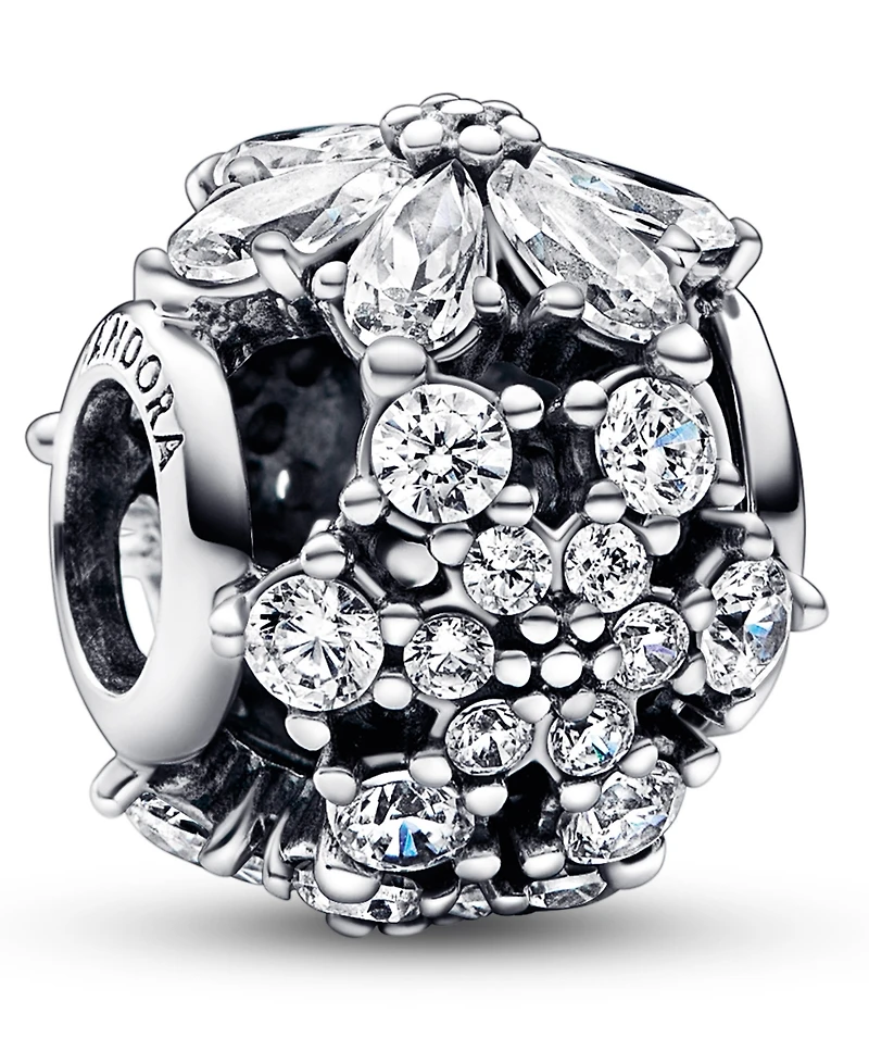 Pandora Cubic Zirconia Sparkling Herbarium Cluster Round Charm