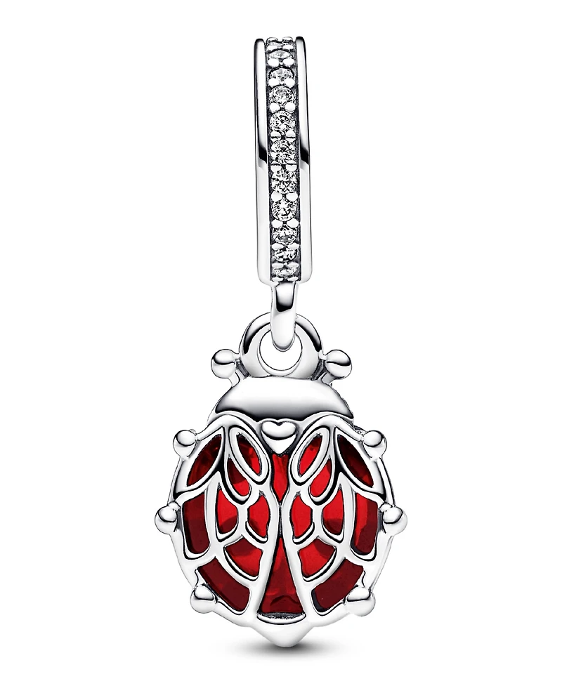 Pandora Mixed Stone Red Ladybird Dangle Charm