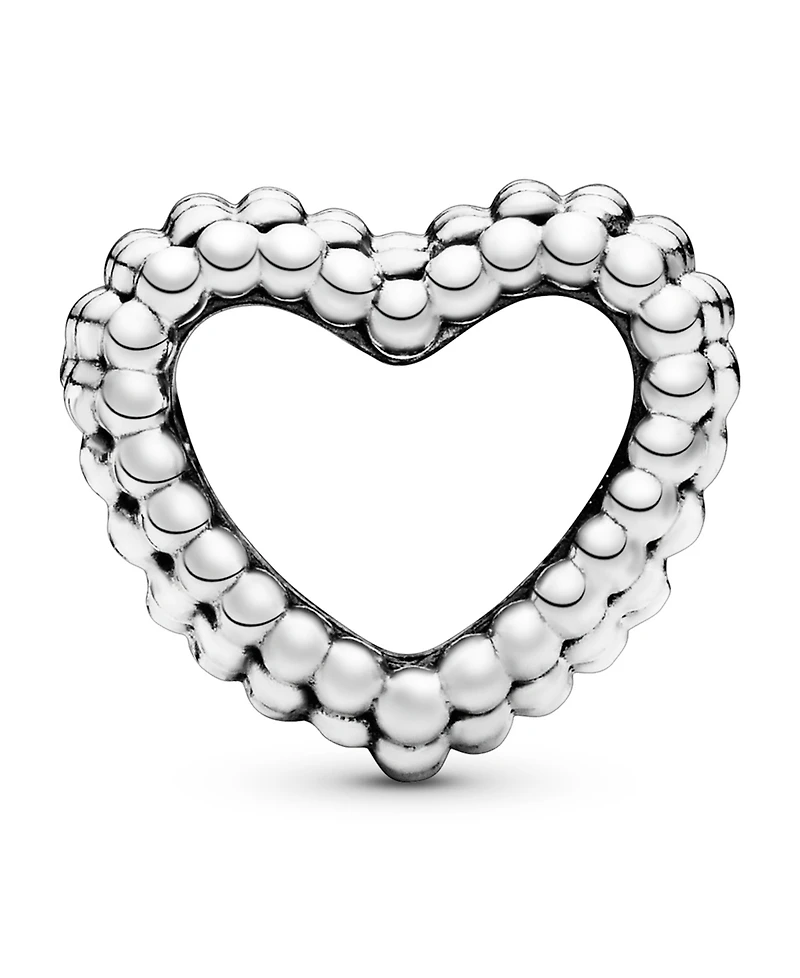 Pandora Sterling Silver Beaded Open Heart Charm