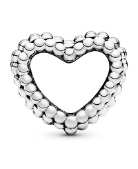 Pandora Sterling Silver Beaded Open Heart Charm