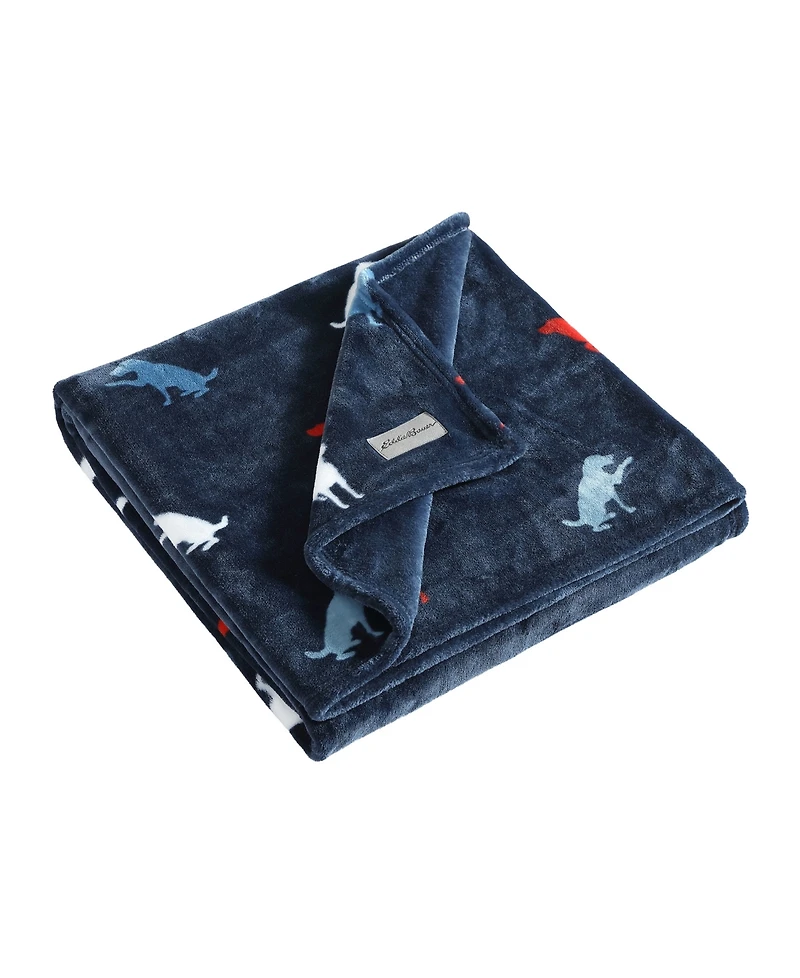 Eddie Bauer Buddy The Dog Ultra Soft Plush Fleece Throw, 70 x 50