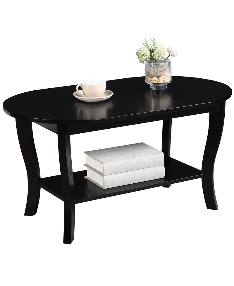 Convenience Concepts 36" Medium-Density Fiberboard American Heritage Oval Coffee Table