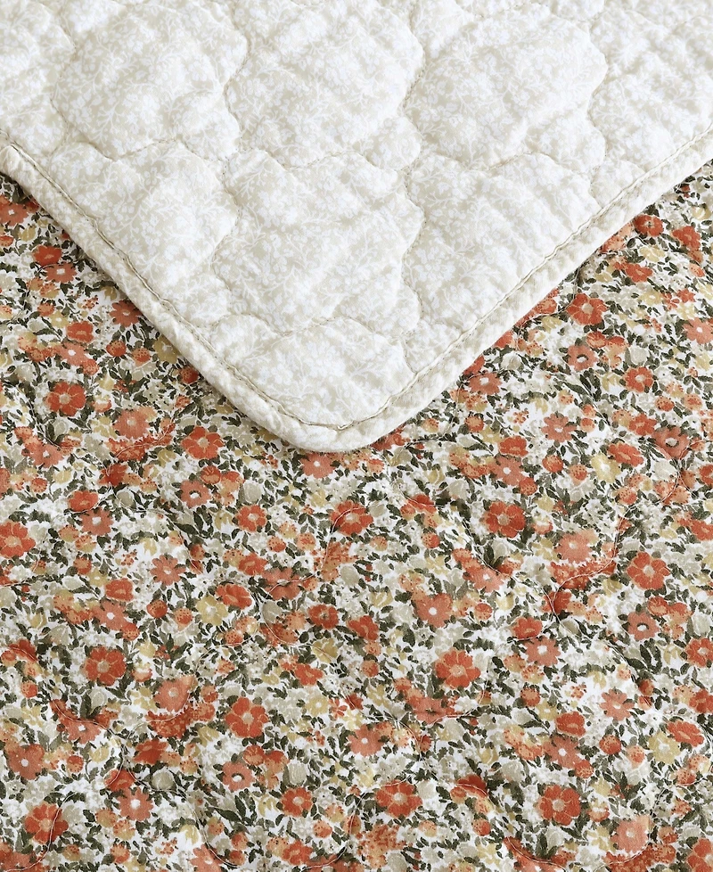 Laura Ashley Loves ton Cotton Reversible -Piece Quilt Set