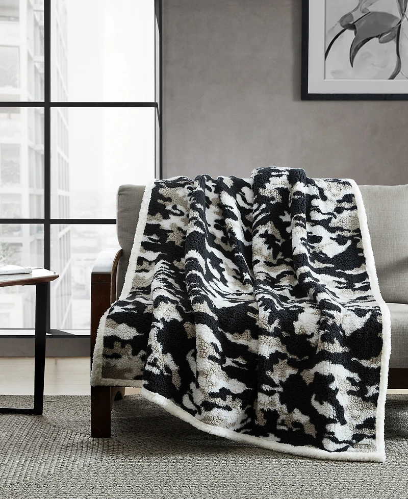 Closeout! Kenneth Cole Reaction Blend Out Sherpa Throw, 60" x 50"