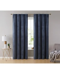 Hlc.me Lopez Velvet Premium Soft Light Filtering Back Tab Rod Pocket Window Treatment Curtain Panels, Set of 2
