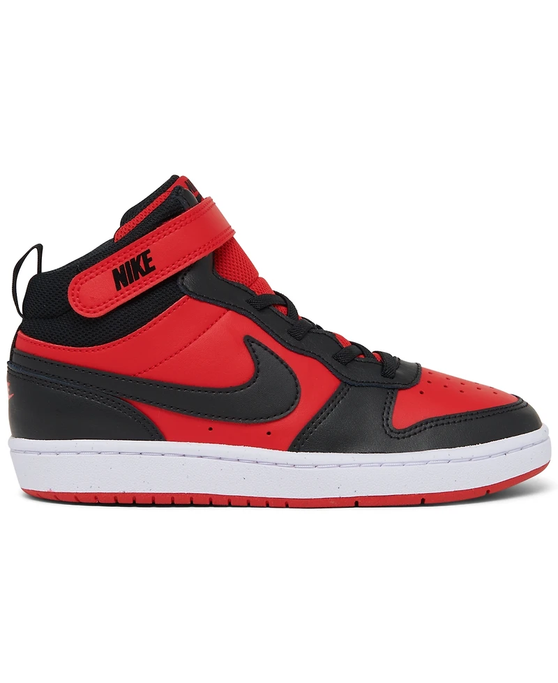 Nike Little Kids Court Borough Mid 2 Adjustable Closure Casual Sneakers from Finish Line