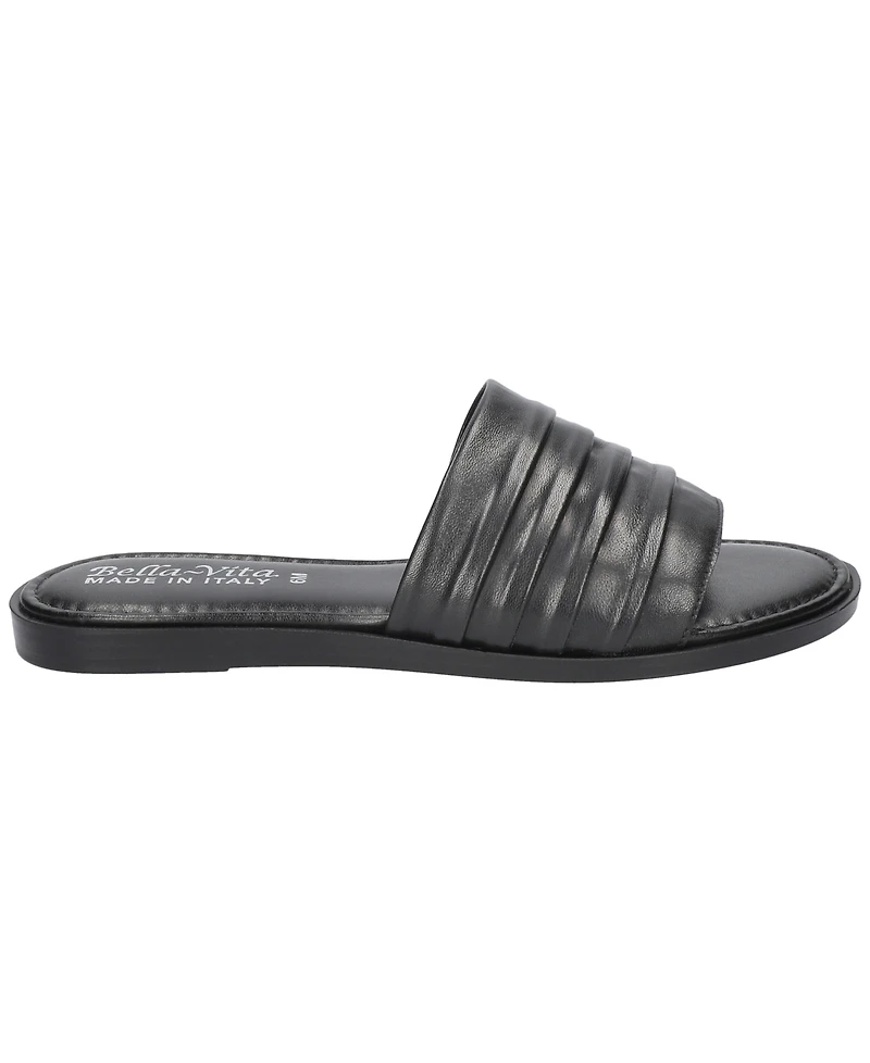 Bella Vita Women's Italy Rya-Italy Flat Slide Sandals