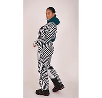 Fall Line Black & White Curved Women's Ski Suit