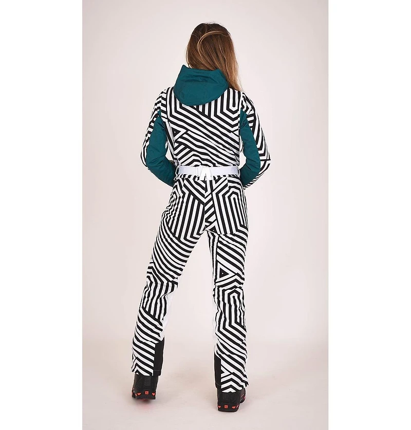 Fall Line Black & White Female Ski Suit