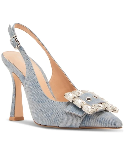 Madden Girl Chacha Slingback Rhinestone Buckled Pumps