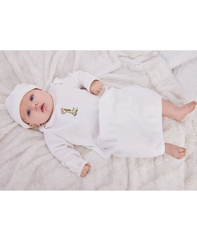 Little Me Baby Boys or Baby Girls Giraffe Gown and Hat, 2 Piece Set