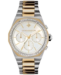 Olivia Burton Women's Hexa Multifunction Two-Tone Stainless Steel Bracelet Watch 38mm
