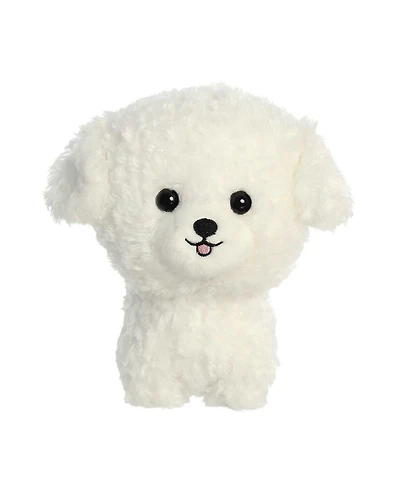 Aurora Small Bichon Frise Teddy Pets Playful Plush Toy White 7"