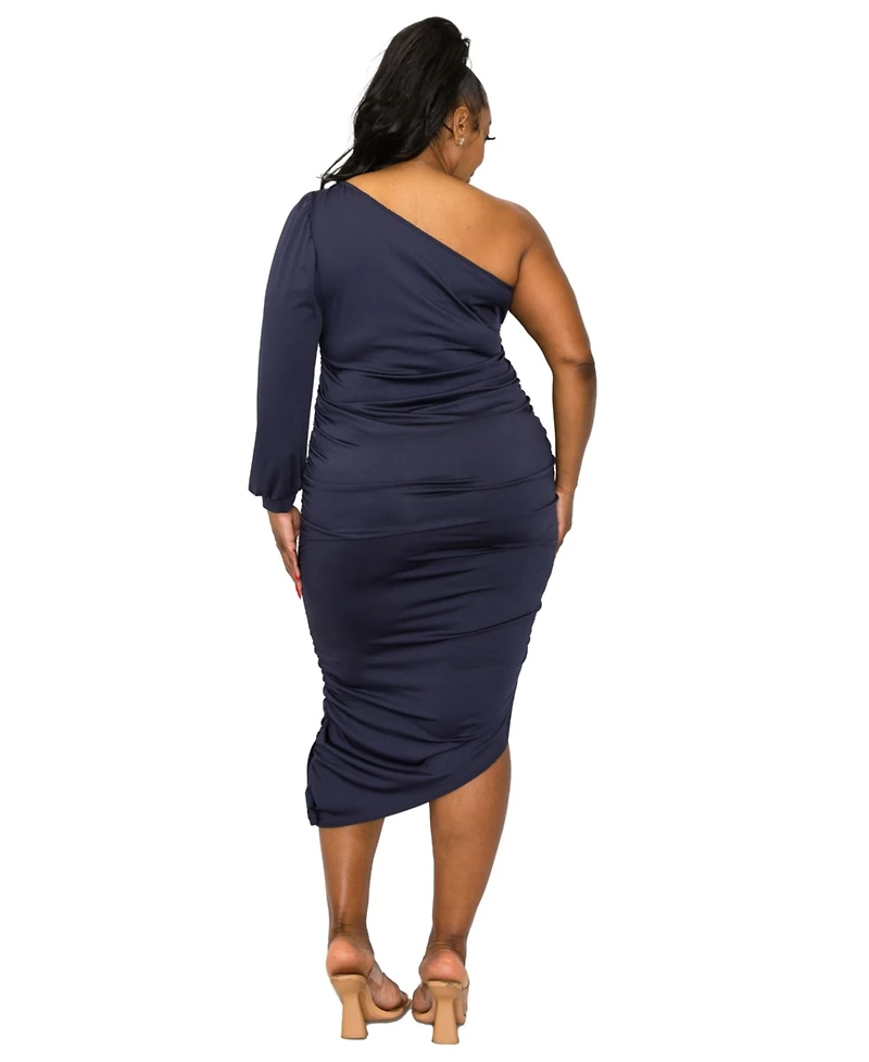 Plus Gaia Asymmetrical Bodycon Dress