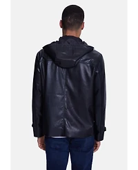 Furniq Uk Men's Leather Jacket, Elephant Black