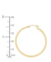 Square Edge Hoop Earrings (40mm) in 14k Gold