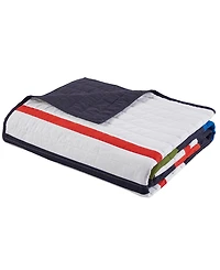 Intelligent Design Morris Stripe Printed 3 Piece Quilt Set, Full/Queen