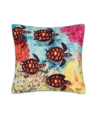 Baby Turtle Light-Up Led 18" x 18" Throw Pillow