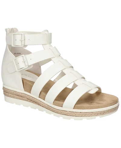 Easy Street Women's Simone Zip Wedge Sandals