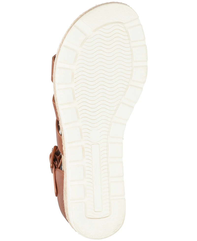 Easy Street Women's Simone Zip Wedge Sandals