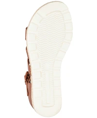 Easy Street Women's Simone Zip Wedge Sandals