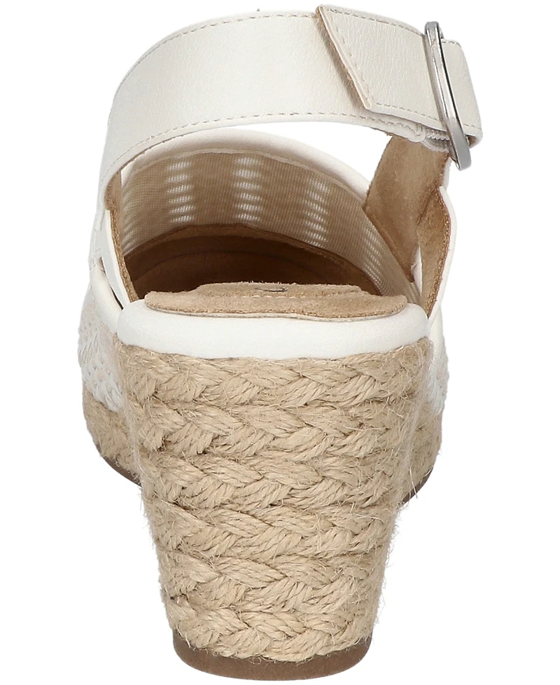 Easy Street Women's Taffy Buckle Slingback Espadrille Wedges