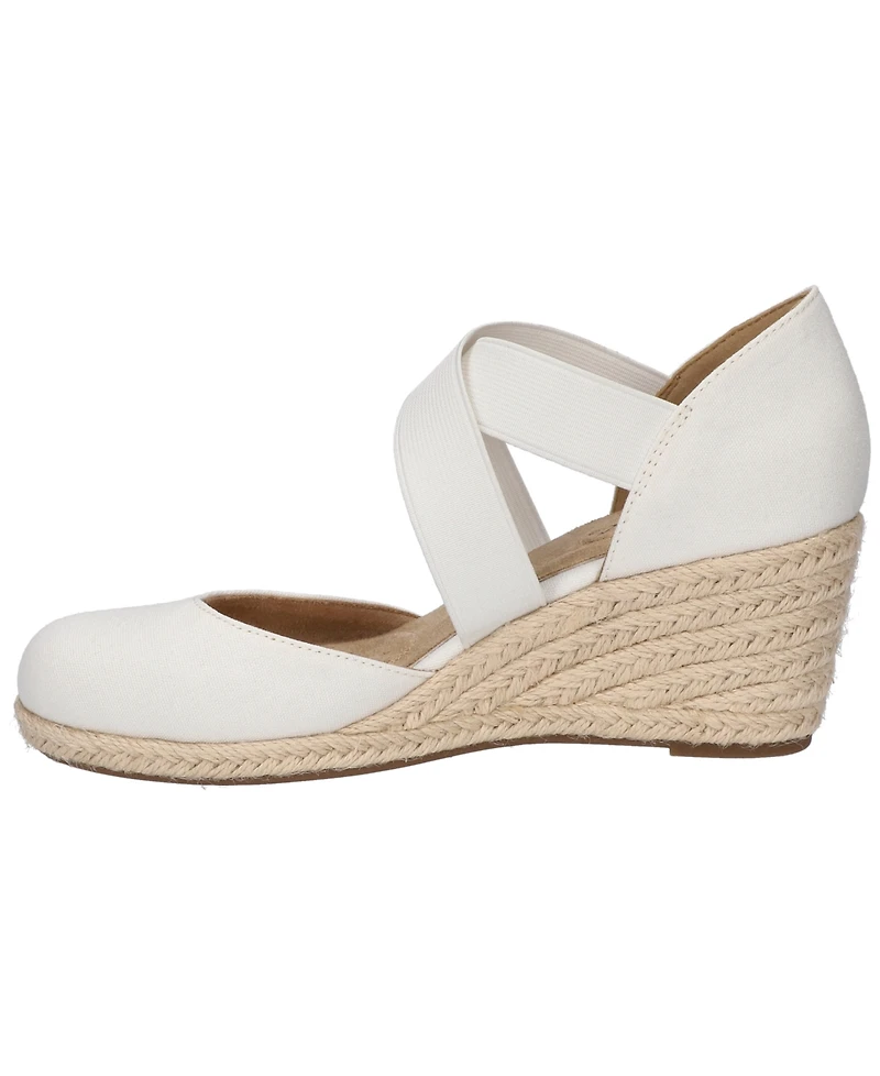 Easy Street Women's Pari Slip-On Espadrille Wedges Sandals
