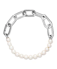 Pandora Me Sterling Silver Treated Freshwater Cultured Pearl Bracelet