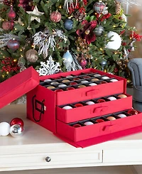 Santa's Bag Christmas Ornament Storage Box with Drawers