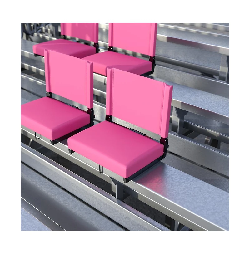 Set Of 2 500 Lb. Rated Lightweight Stadium Chair With Ultra-Padded Seat