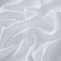 Abbey Faux Linen Textured Semi Sheer Privacy Sun Light Filtering Transparent Window Grommet Long Thick Curtains Drapery Panels For Bedroom Living Room 2 Panels