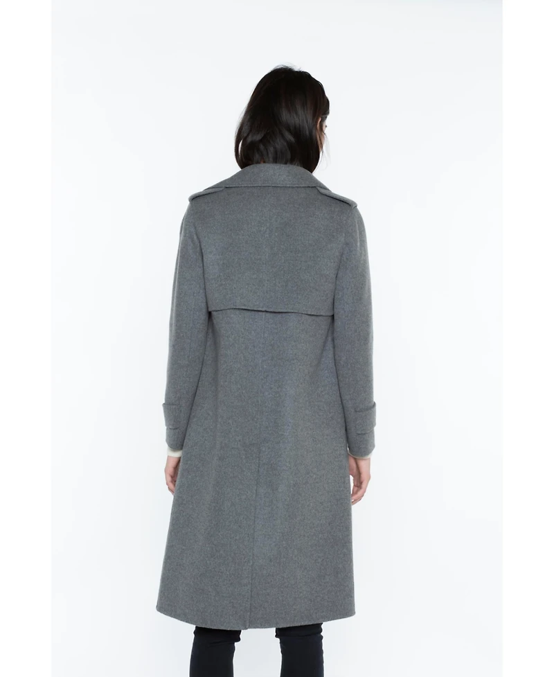 Jennie Liu Women's Cashmere Wool Double-faced Overcoat