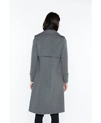 Jennie Liu Women's Cashmere Wool Double-faced Overcoat