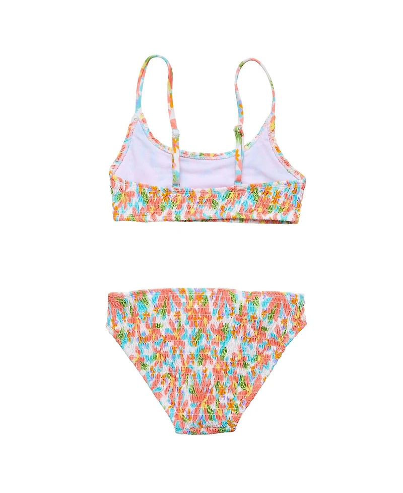 Toddler, Child Girl Hawaiian Luau Sustainable Shirred Bikini