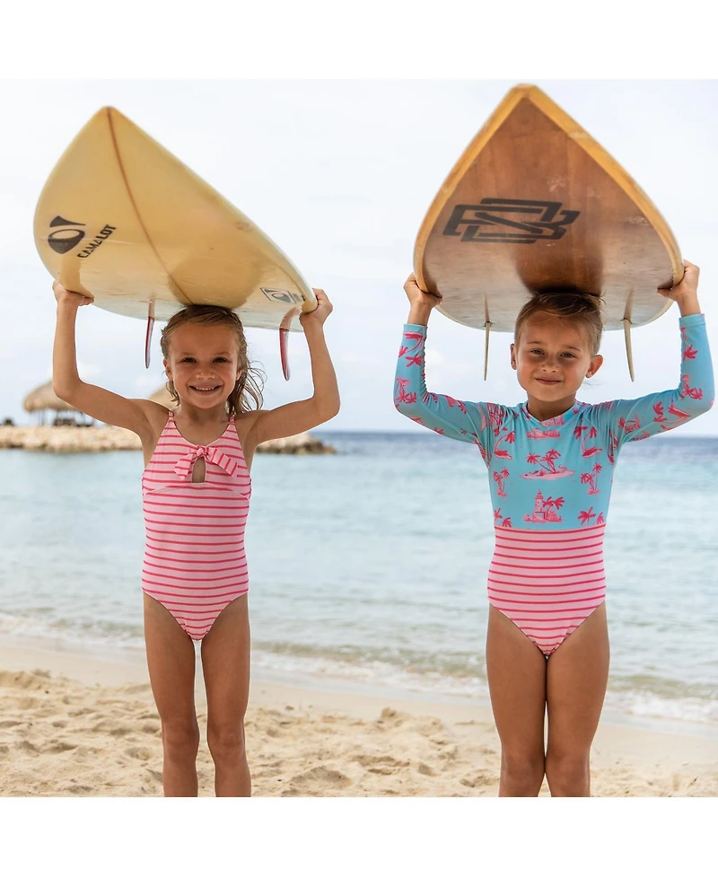 Toddler, Child Girls Lighthouse Island Sustainable Ls Surf Suit
