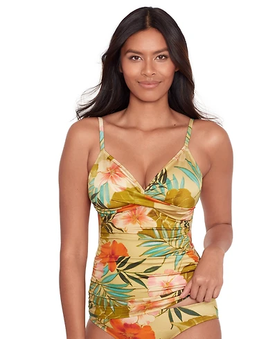 Lauren Ralph Lauren Women's Printed Surplice Tankini Top