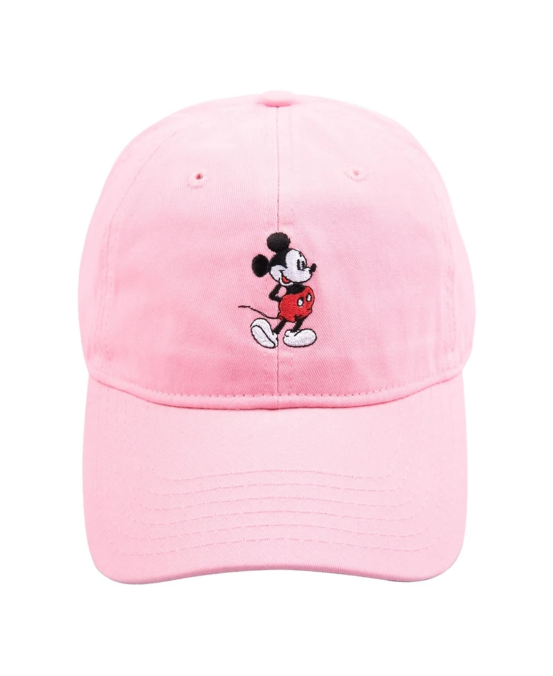 Disney Mickey Mouse Embroidered Cotton Adjustable Dad Hat with Curved Brim