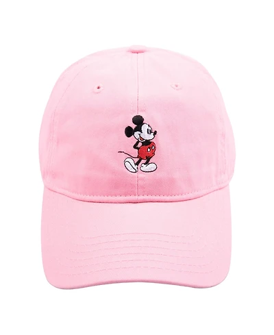 Disney Mickey Mouse Embroidered Cotton Adjustable Dad Hat with Curved Brim