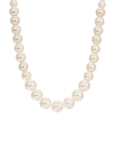 2028 Glass Imitation Pearl Graduated Strand Necklace
