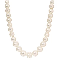 2028 Glass Imitation Pearl Graduated Strand Necklace