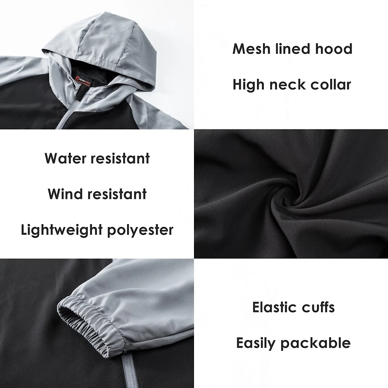 Alpine Swiss Men's Cory Light Windbreaker Jacket Water-Resistant Packable Hooded Softshell Coat Ideal for Travel Layering Everyday Outdoor Activities