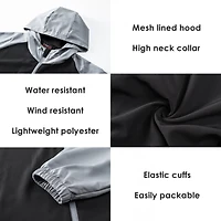 Alpine Swiss Men's Cory Light Windbreaker Jacket Water-Resistant Packable Hooded Softshell Coat Ideal for Travel Layering Everyday Outdoor Activities