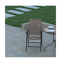 Outdoor Folding Patio Sling Chair / Portable (2 Pack)