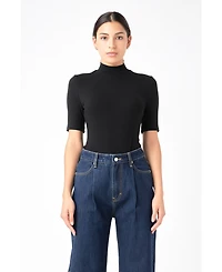 Women's Soft Mock Neck Bodysuit