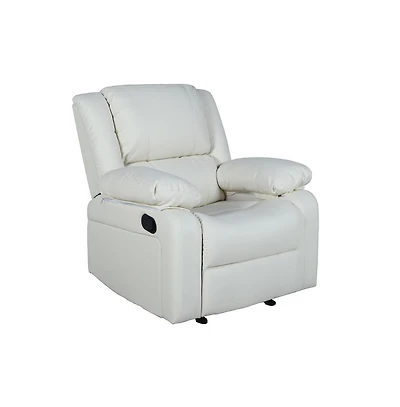 Recliner With Bustle Back And Padded Arms