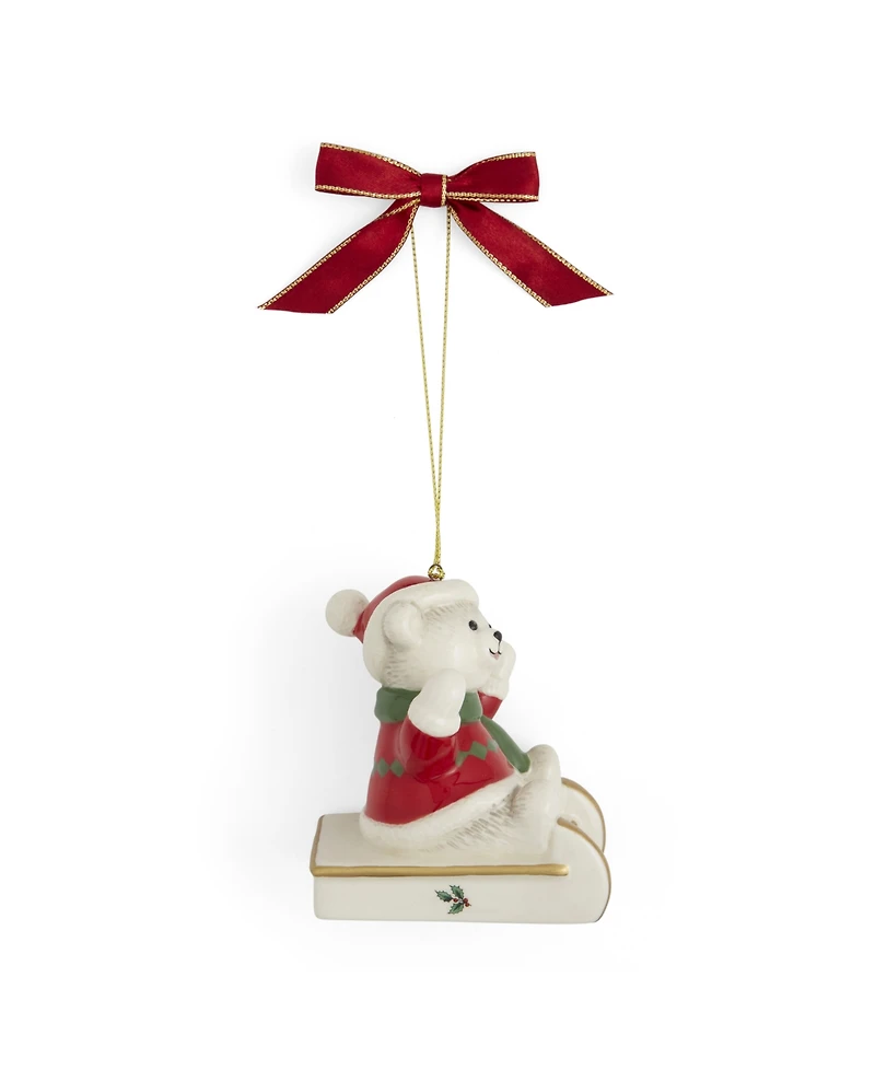Spode Christmas Tree Teddy Bear Ornaments, Set of 2