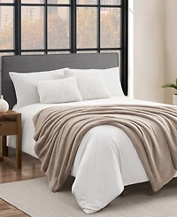 Lucky Brand Solid Mink Faux Fur Throw, 50" x 70"