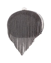 Nina Crystal Chain Draped Minaudiere