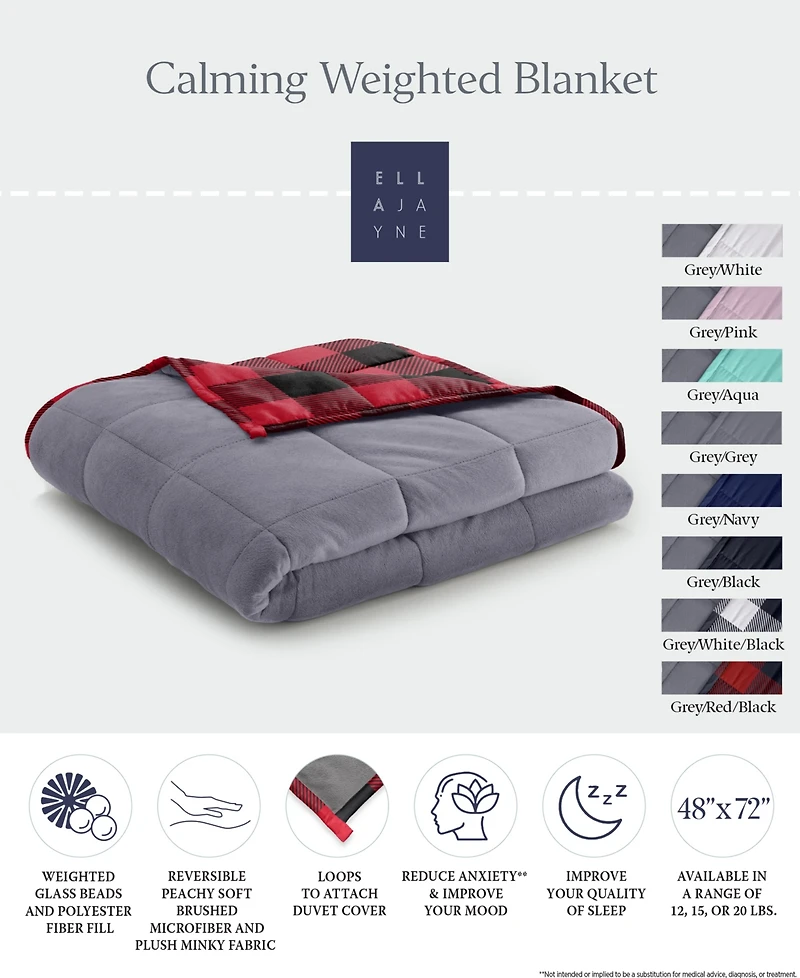 Ella Jayne Reversible Anti-Anxiety 15lb Weighted Blanket