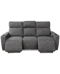 Greymel 84" Zero Gravity Fabric Sofa with Power Headrests, Created for Macy's
